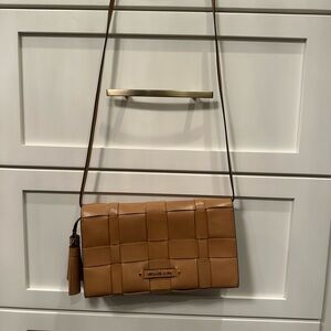 Michael Kors Tan Woven Shoulder Bag